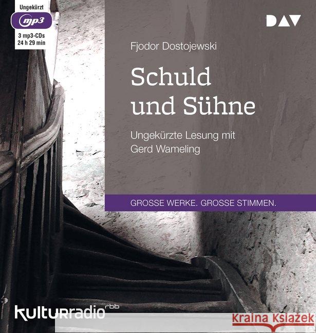 Schuld und Sühne, 3 MP3-CDs : Ungekürzte Lesung (3 mp3-CDs), Lesung Dostojewskij, Fjodor M. 9783862317288 Der Audio Verlag, DAV - książka
