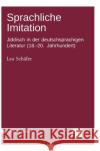 Sprachliche Imitation Lea Schafer 9783946234791 Language Science Press