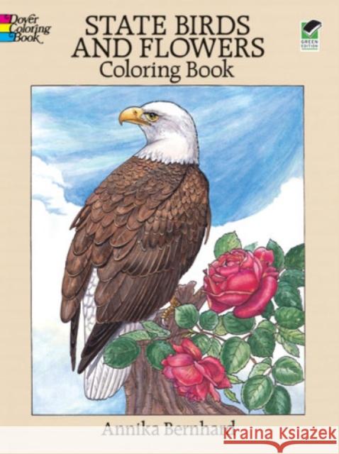 State Birds and Flowers Coloring Book Annika Bernhard Bernhard 9780486264561 Dover Publications - książka
