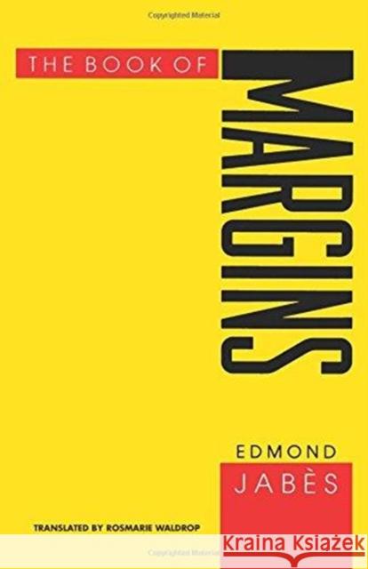 The Book of Margins Edmond Jabes Rosmarie Waldrop 9780226388892 University of Chicago Press - książka