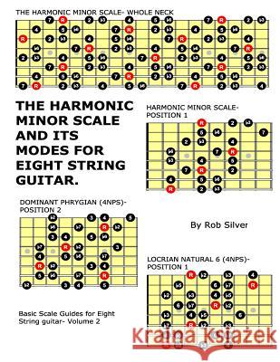 The Harmonic Minor Scale and its Modes for Eight String Guitar Silver, Rob 9781545247761 Createspace Independent Publishing Platform - książka