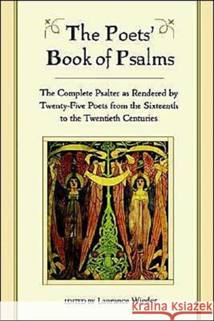 The Poets' Book of Psalms Laurance Wieder Laurence Wieder 9780195130584 Oxford University Press - książka