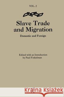 The Slave Trade & Migration: Domestic and Foreign Finkelman, Paul 9780824067823 Routledge - książka