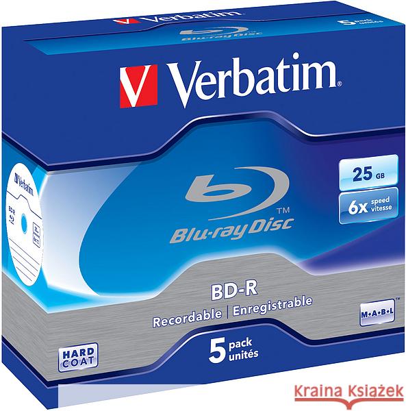 VERBATIM Blu-Ray BD-R SL 25GB 6x 5er JewelCase  0023942437154 Zeitfracht Elektronik - książka