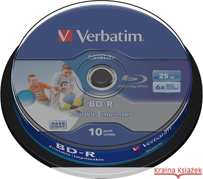 VERBATIM Blu-Ray BD-R SL Datalife HTL 25GB 6x 10er Spindel bedruckbar  0023942438045 Zeitfracht Elektronik - książka