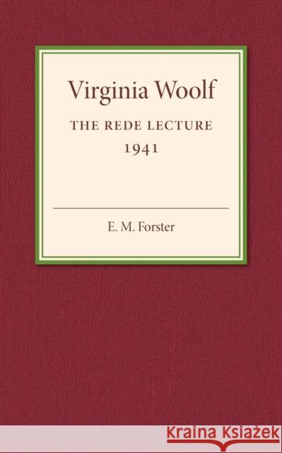 Virginia Woolf E. M. Forster 9781316606834 Cambridge University Press - książka