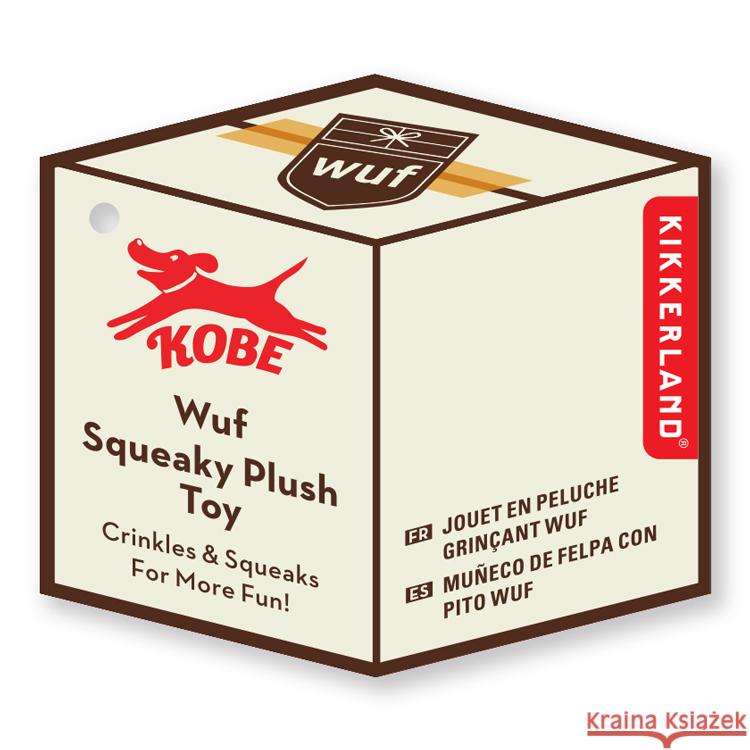 Wuf Squeeky Plush Toy Dear, David 0612615111509 Kikkerland Europe