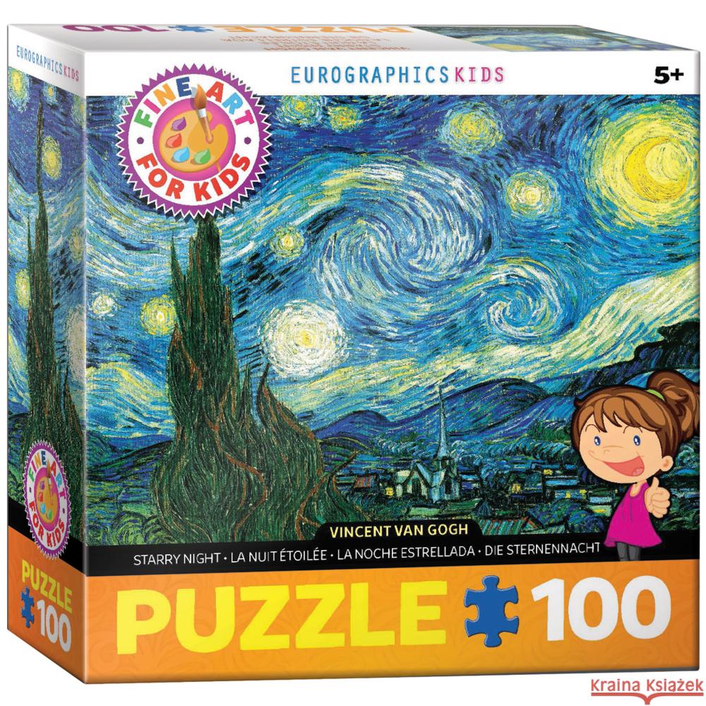 Starry Night by Vincent Van Gogh 100-Piece Puzzle Eurographics 0628136412049