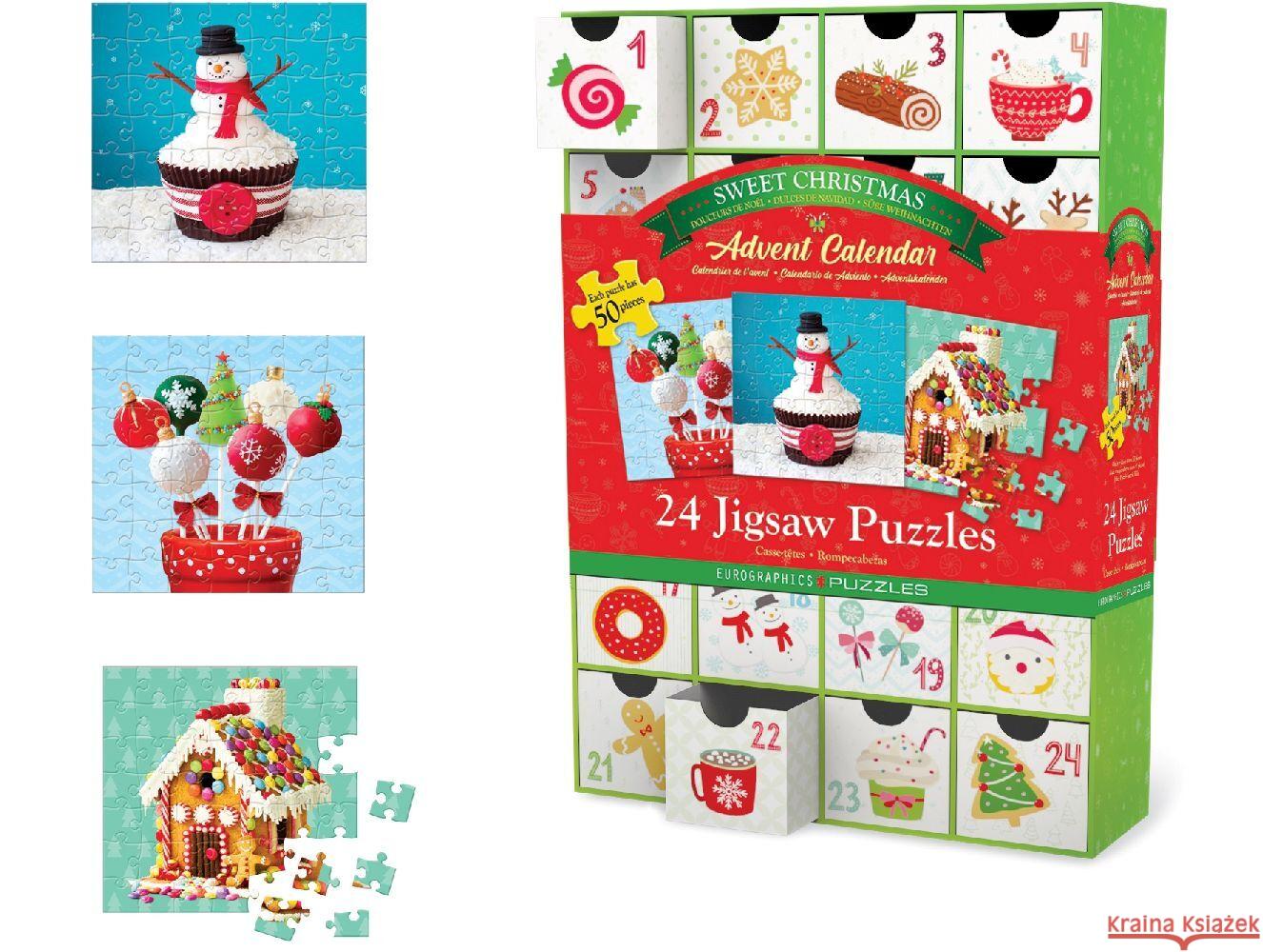 Sweet Christmas Advent Calendar Puzzle Set Eurographics 0628136656665