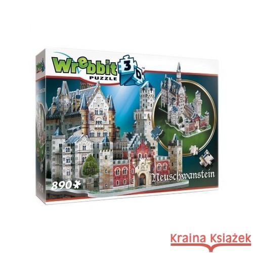 Wrebbit puzzle 3D 890 el Zamek Neuschwanstein  0665541020056 Wrebbit Puzzles