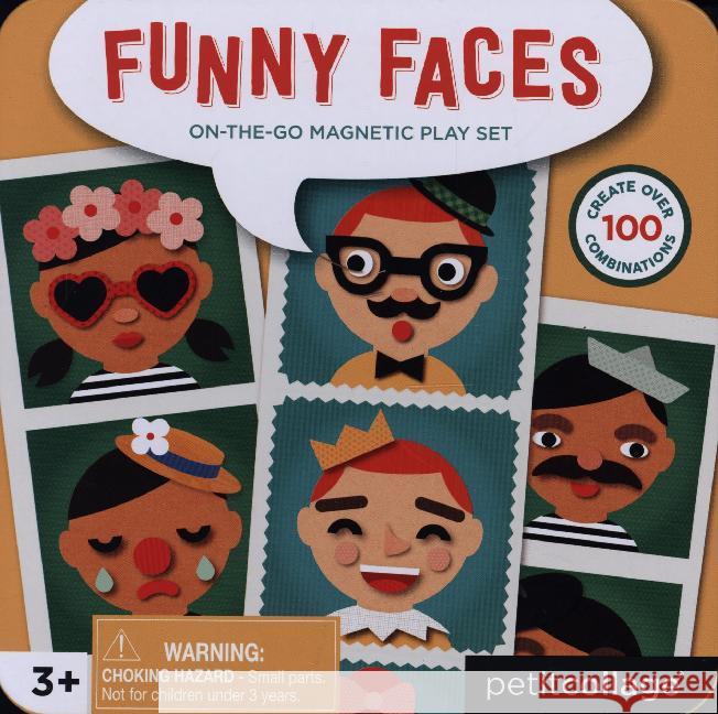 Funny Faces On-The-Go Magnetic Play Set Petit Collage 0736313544602