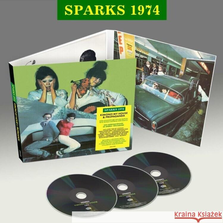 Sparks 1974 - Kimono My House/Propaganda, 3 Audio-CD (Deluxe) Sparks 0740155742836