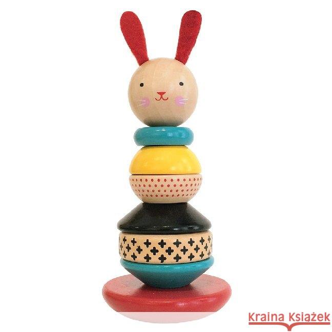 Wooden Stacking Toy Modern Bunny Petit Collage 0758524448623