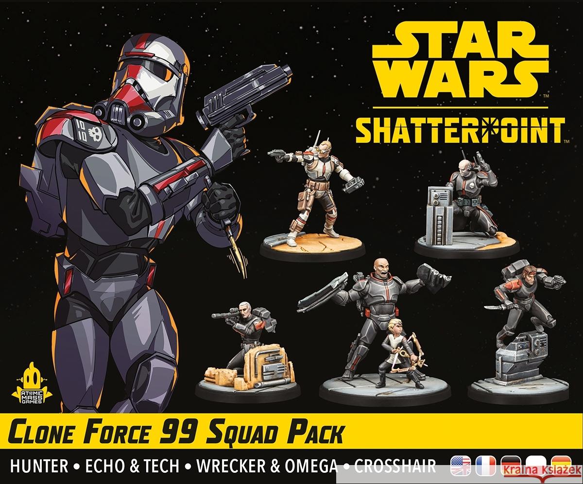 Star Wars: Shatterpoint - Clone Force 99 Squad Pack (Squad-Pack Kloneinheit 99) Shick, Will 0841333124748 Atomic Mass Games