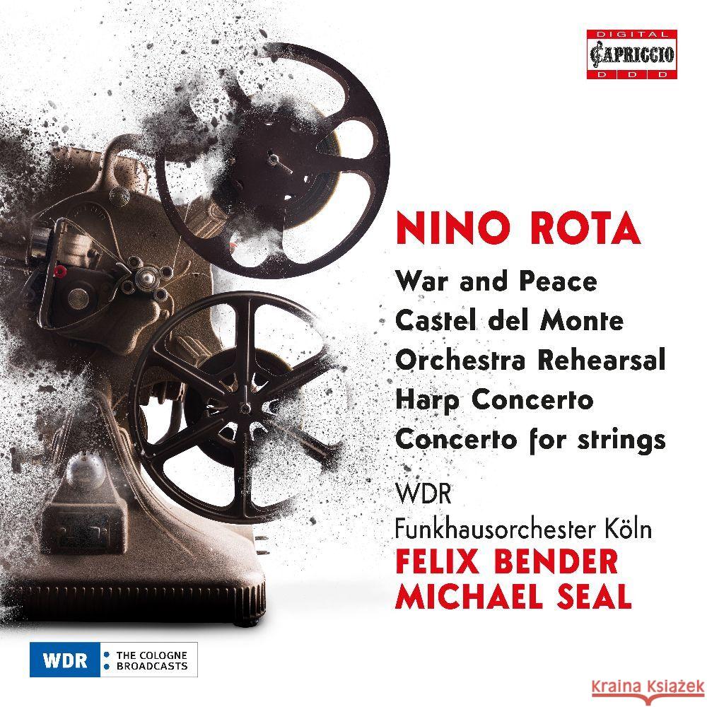 Krieg und Frieden / Castel del Monte / Orchestra Rehearsal / Harp Concerto / Concerto for strings, 1 Audio-CD Rota, Nino 0845221054940 Capriccio