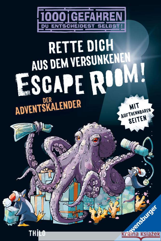 1000 Gefahren: Der Adventskalender - Rette dich aus dem versunkenen Escape Room! Thilo 9783473526260 Ravensburger Verlag - książka