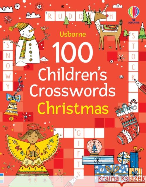 100 Children's Crosswords: Christmas Phillip Clarke 9781801312059 Usborne Publishing Ltd - książka