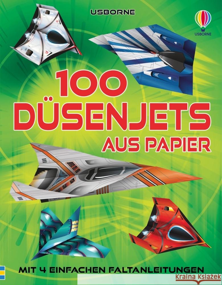 100 Düsenjets aus Papier Maclaine, James 9781035700264 Usborne Verlag - książka