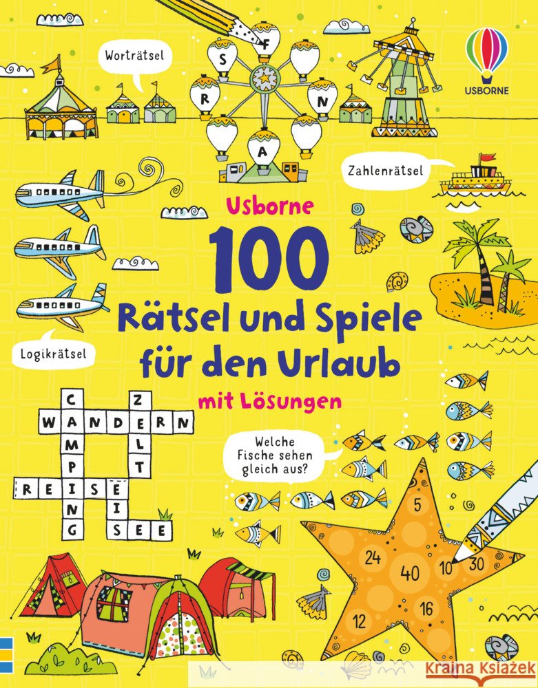 100 Rätsel und Spiele für den Urlaub  9781789416589 Usborne Verlag - książka