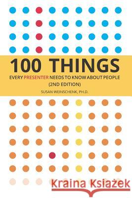 100 Things Every Presenter Needs To Know About People Weinschenk Ph. D., Susan 9781729226001 Independently Published - książka