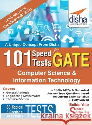 101 Speed Test for GATE Computer Science & Information Technology Disha Experts 9788193288979 Disha Publication - książka