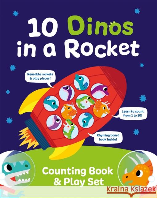 10 Dinos in a Rocket Robyn Gale 9781835550328 Imagine That Publishing Ltd - książka