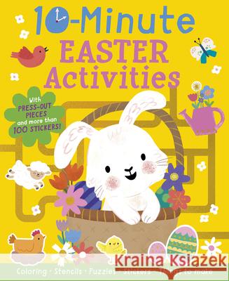 10-Minute Easter Activities: With Stencils, Press-Outs, and Stickers! Helen Hughes Rosalind Maroney 9781664340947 Tiger Tales - książka