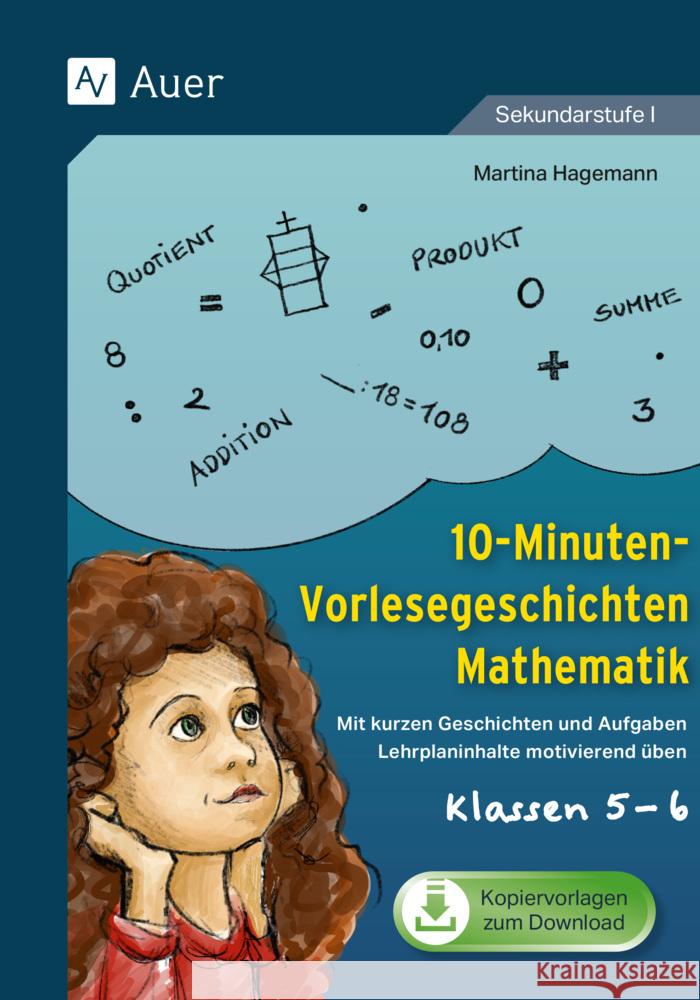 10-Minuten-Vorlesegeschichten Mathematik 5-6 Hagemann, Martina 9783403088226 Auer Verlag in der AAP Lehrerwelt GmbH - książka