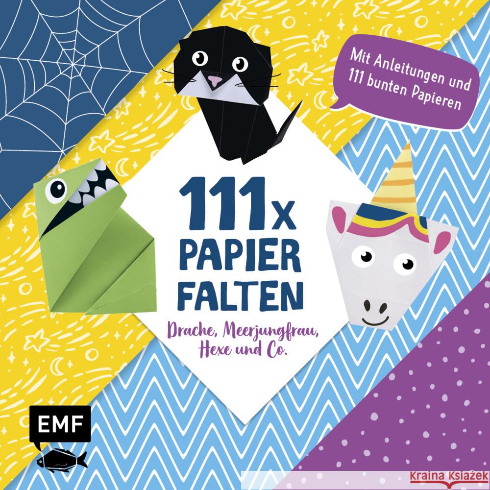 111 x Papierfalten - Drache, Meerjungfrau, Hexe und Co. Precht, Thade 9783745906967 EMF Edition Michael Fischer - książka