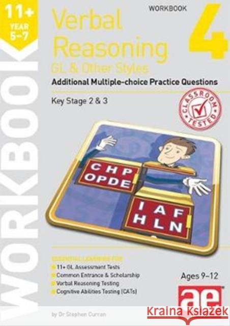 11+ Verbal Reasoning Year 5-7 GL & Other Styles Workbook 4: Additional Multiple-choice Practice Questions Stephen C. Curran Mike Edwards Janet Peace 9781911553632 Accelerated Education Publications Ltd - książka