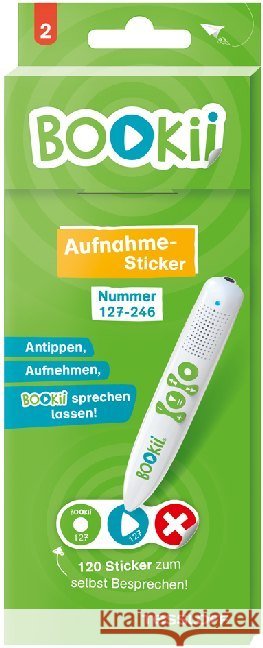 120 BOOKii® Aufnahme-Sticker neutral Paket 2, Nr. 127-246  4260588290323 Tessloff - książka
