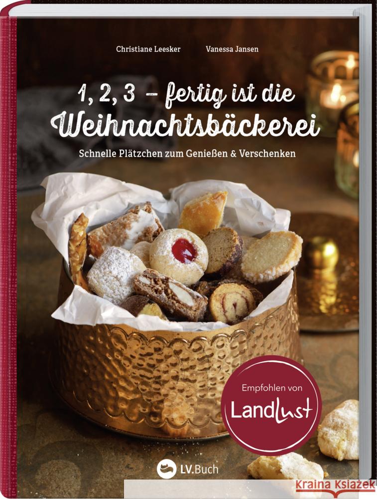 1,2,3 - fertig ist die Weihnachtsbäckerei Leesker, Christiane 9783784358079 Landwirtschaftsverlag - książka