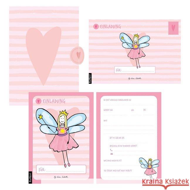 12 Einladungskarten Geburtstag Mädchen (Feen) : Handgemachte Einladungskarten Kindergeburtstag incl. 12 liebevollen Hand designten Briefumschlägen. Verpackt in einer wundervollen hochwertigen Karton B Wirth, Lisa 9783961113026 Nova MD - książka