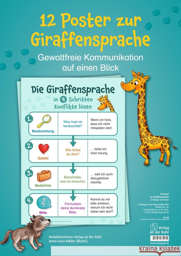 12 Poster zur Giraffensprache Redaktionsteam Verlag an der Ruhr 9783834669230 Verlag an der Ruhr - książka