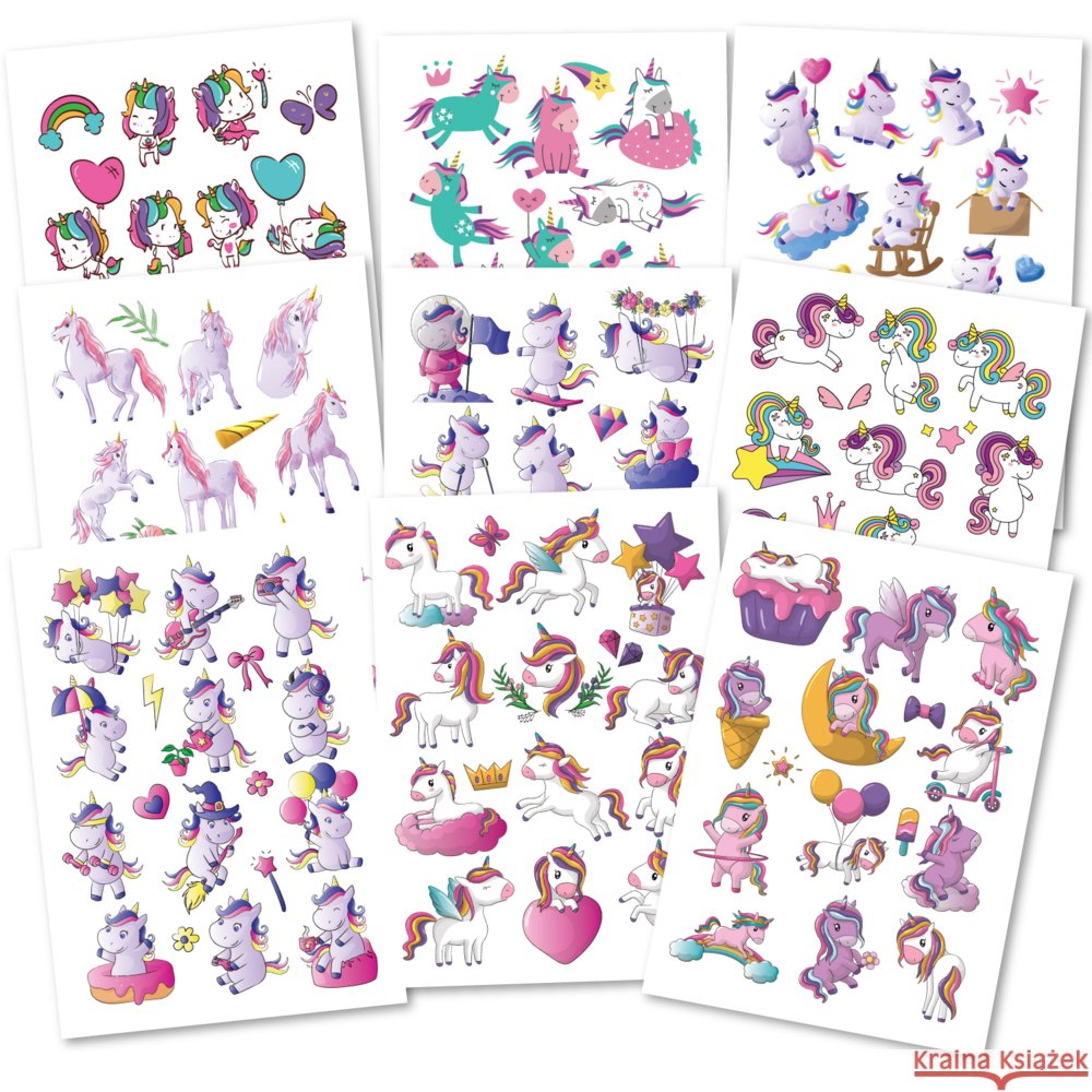 150 hautfreundliche Kindertattoos - Thema: Einhorn-Magie Topulo-Verlag 4270003448239 Topulo-Verlag - książka
