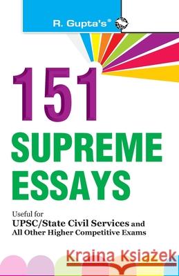 151 Supreme Essays Rph Editorial Board 9788178125947 Ramesh Publishing House - książka