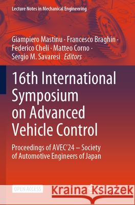 16th International Symposium on Advanced Vehicle Control  9783031703942 Springer Nature Switzerland - książka