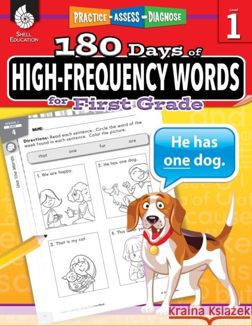 180 Days™: High-Frequency Words for First Grade: Practice, Assess, Diagnose Jodene Smith 9781425816346 Shell Education Pub - książka