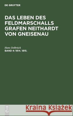 1814. 1815. Hans Delbrück 9783111194714 De Gruyter - książka