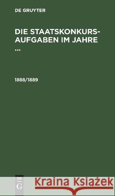 1888/1889 No Contributor 9783112453513 De Gruyter - książka