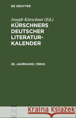 1904 No Contributor   9783112445792 de Gruyter - książka
