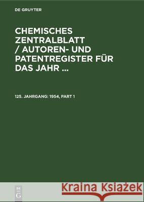 1954  9783112487853 de Gruyter - książka