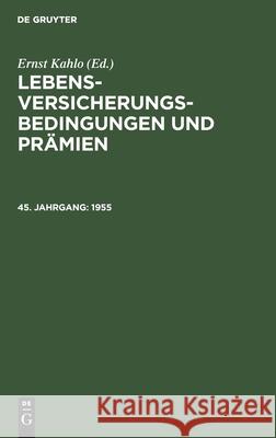 1955 No Contributor 9783112300923 De Gruyter - książka