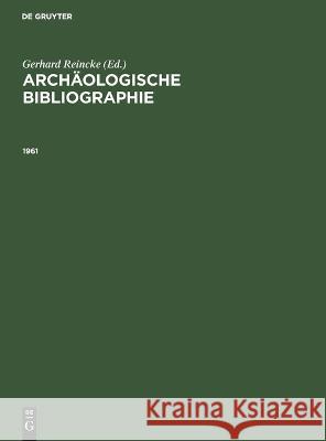 1962: ARCHB-B, Band 77 Gerhard Reincke 9783112695852 De Gruyter (JL) - książka