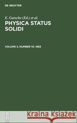 1963 E Gutsche, K Müller, P Görlich, No Contributor 9783112497210 De Gruyter - książka