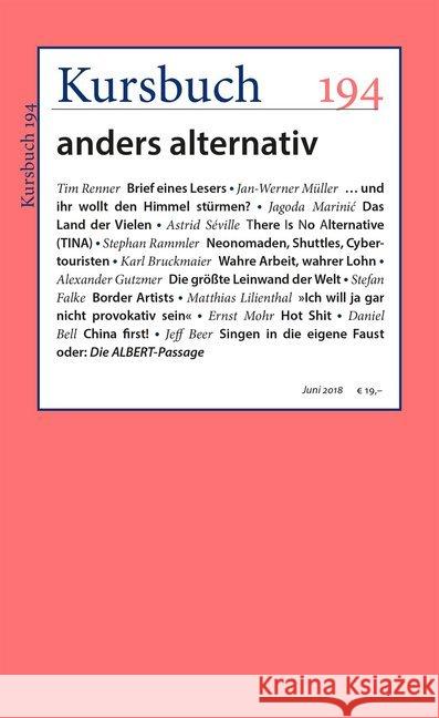 1968/2018 : anders alternativ  9783961960040 kursbuch.edition - książka