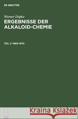 1969-1970 Werner Döpke, No Contributor 9783112528273 De Gruyter - książka