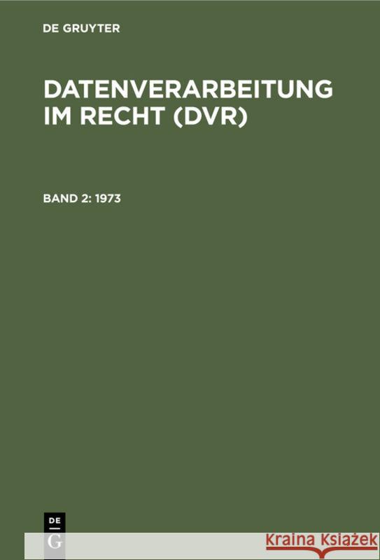 1973  9783112309377 de Gruyter - książka