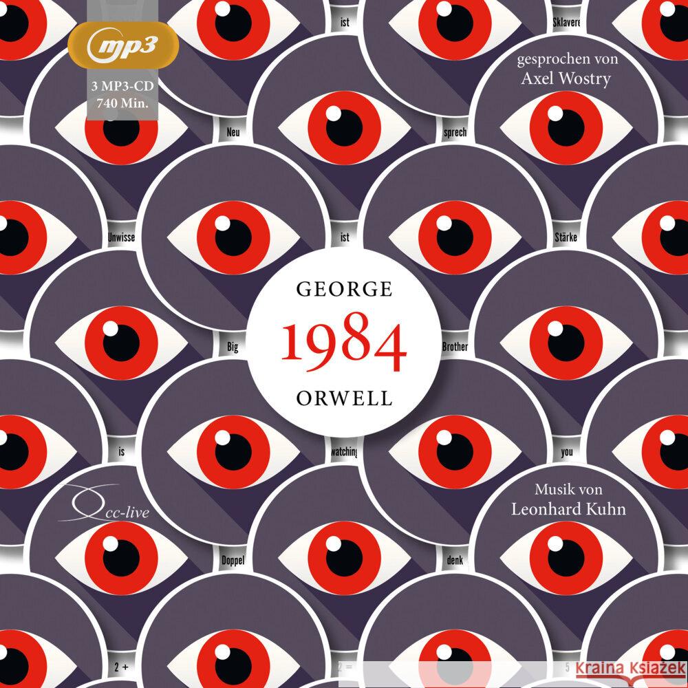 1984, 3 Audio-CD, MP3 Orwell, George 9783956164835 cc-live - książka