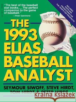 1993 Elias Baseball Analyst Siwoff, Seymour 9780671733278 Simon & Schuster - książka